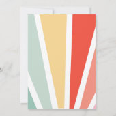 Hier komt het Baby shower van de zon Kaart (Achterkant)