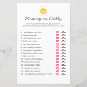 Hier komt het Baby shower van de zon mama of papa  (Voorkant)