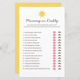 Hier komt het Baby shower van de zon mama of papa 