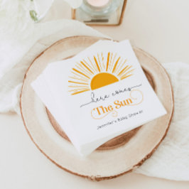 Hier komt het baby shower van de zon servet