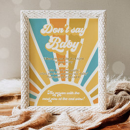 Hier komt het Baby shower van de Zon van de Zon Ze Poster