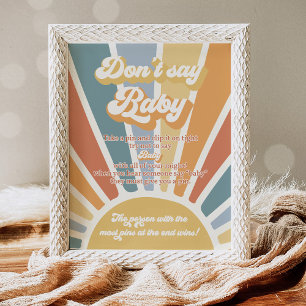 Hier komt het Baby shower van de Zon van de Zon Ze Poster