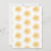 Hier komt het Baby shower van de zonneger Kaart (Achterkant)