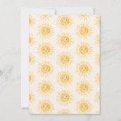 Hier komt het Baby shower van de Zonnezonne-instal Kaart (Achterkant)