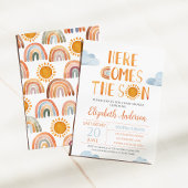 Hier komt het Baby shower van de Zonnezonne-instal Kaart