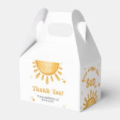 Hier komt het Baby shower van de zoon Bedankdoosjes (Achterkant)