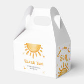 Hier komt het Baby shower van de zoon Bedankdoosjes (Voorkant Zijde)