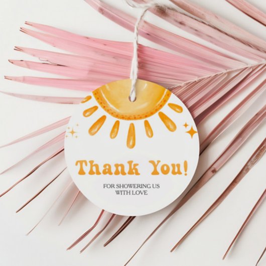 Hier komt het Baby shower van de zoon Bedankjes Labels