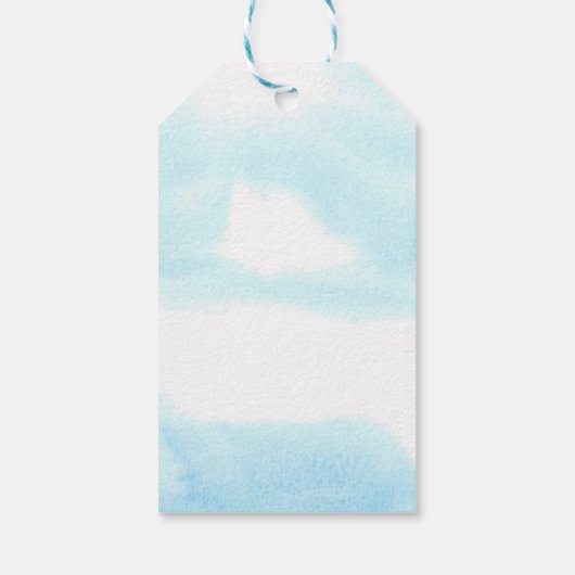 Hier komt het Baby shower van de zoon Cadeaulabel (Achterkant)