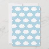 Hier komt het Baby shower van de Zoon die Zoneugen Kaart (Achterkant)