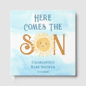 Hier komt het Baby shower van de zoon Gastenboek (Voorkant)