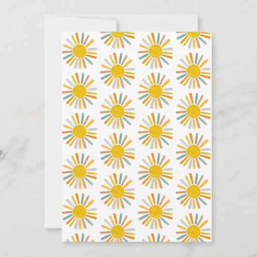 Hier komt het Baby shower van de zoon Kaart (Achterkant)