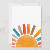 Hier komt het Baby shower van de zoon Kaart (Achterkant)