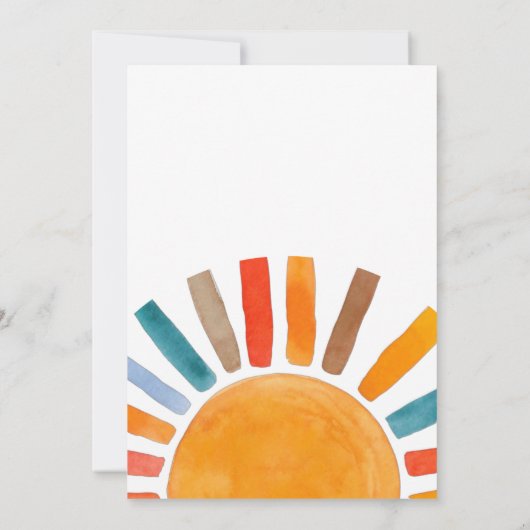 Hier komt het Baby shower van de zoon Kaart (Achterkant)