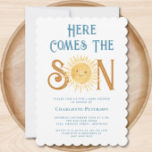 Hier komt het Baby shower van de zoon Kaart