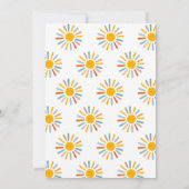 Hier komt het Baby shower van de zoon Kaart (Achterkant)