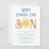 Hier komt het Baby shower van de zoon Kaart