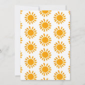 Hier komt het Baby shower van de zoon Kaart (Achterkant)