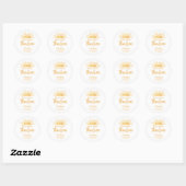 Hier komt het Baby shower van de zoon Ronde Sticker (Vel)