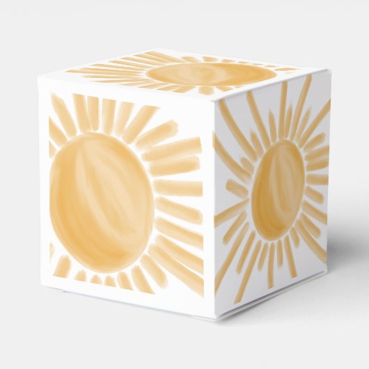 Hier komt het Baby shower van de Zoon Zonneuwen Bedankdoosjes (Achterkant)