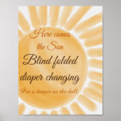 Hier komt het Baby shower van Son Sunshine Boy Poster (Voorkant)