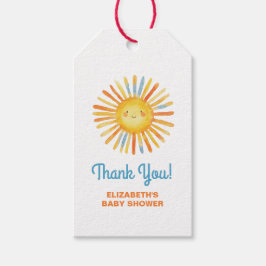 Hier komt het Baby shower van Son Sunshine Cadeaulabel