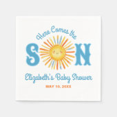 Hier komt het Baby shower van Son Sunshine Servet (Voorkant)