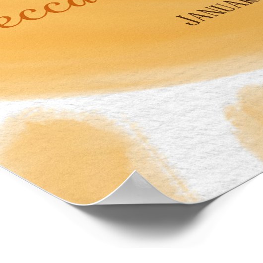 Hier komt het Baby shower Zoon-zonnescherm. Poster (Hoek)