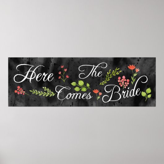 Hier komt het bord voor de Waterverf van het bruid Poster (Voorkant)