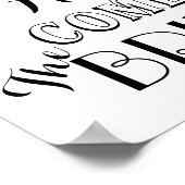 Hier komt het bord voor het bruidhuwelijk. poster (Hoek)