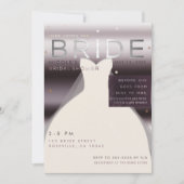 Hier komt het BRIDE Silver Paarse Vrijgezellenfees Kaart (Voorkant)