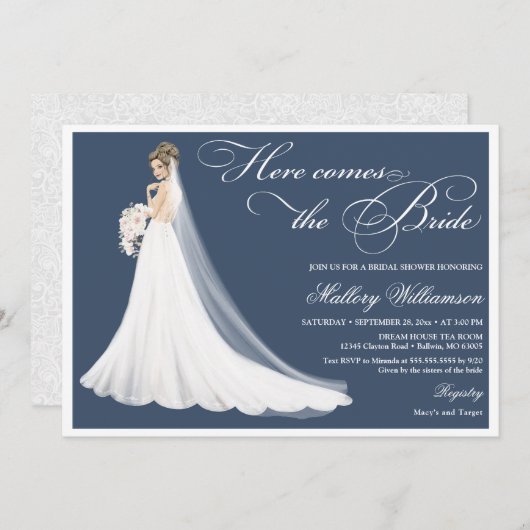 Hier komt het bruid vrijgezellenfeest kaart (Voorkant / Achterkant)