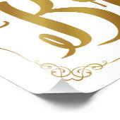 hier komt het bruidkoolgebaar goud . foto afdruk (Hoek)