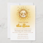 Hier komt het hemelse Baby shower van de Zoon Kaart (Voorkant)