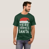 Hier komt het kerstfeestelijke T-shirt voor kerstf (Voorkant volledig)