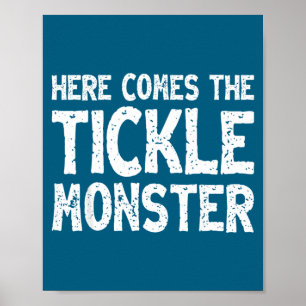 Hier komt het kietelmonster, grappig kietelen en l poster