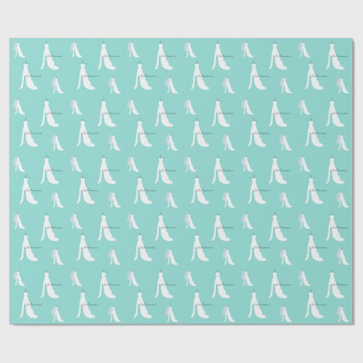 Hier komt het klappapier van de Bride-partij. Cadeaupapier (Vlak)