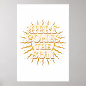 Hier komt het Poster van de Zon (24x36) (Voorkant)