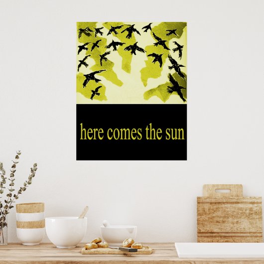 hier komt het poster zon (Keuken)