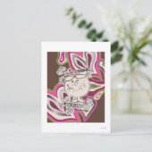 Hier komt het probleem | Achtergrond Neon Briefkaart (Staand voorkant)