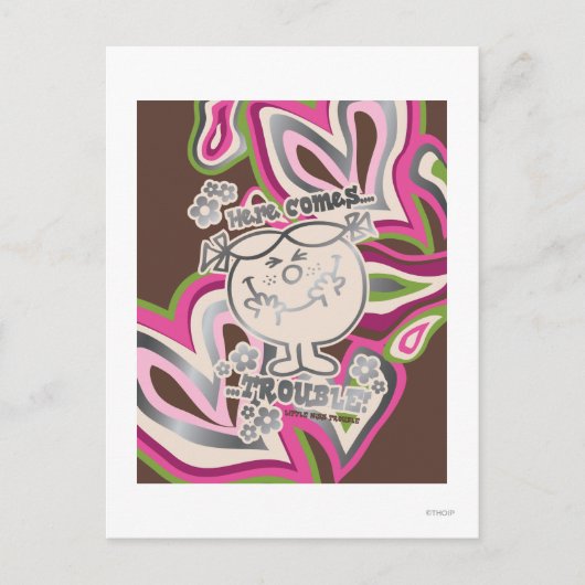 Hier komt het probleem | Achtergrond Neon Briefkaart (Voorkant)