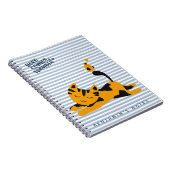 Hier komt het probleem! Cute Cat - Blue Striped Ki Notitieboek (Rechterzijde)