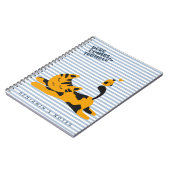 Hier komt het probleem! Cute Cat - Blue Striped Ki Notitieboek (Linkerzijde)