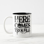 Hier komt het probleem tweekleurige koffiemok (Links)