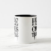 Hier komt het probleem tweekleurige koffiemok (Center)