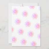 Hier komt het roze Baby shower Kaart (Achterkant)