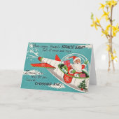 Hier komt het ruimteschip van de Kerstman Kaart (Gele Bloem)