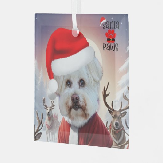 Hier komt het Santa Dog Ornament (Voorkant links)