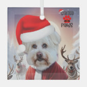 Hier komt het Santa Dog Ornament (Voorkant)