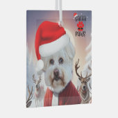 Hier komt het Santa Dog Ornament (Voorkant Rechts)